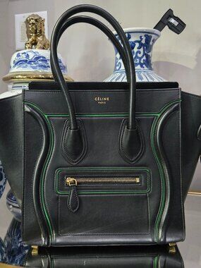 Pristine Celine Micro Leather Luggage Tote Rare Colorway